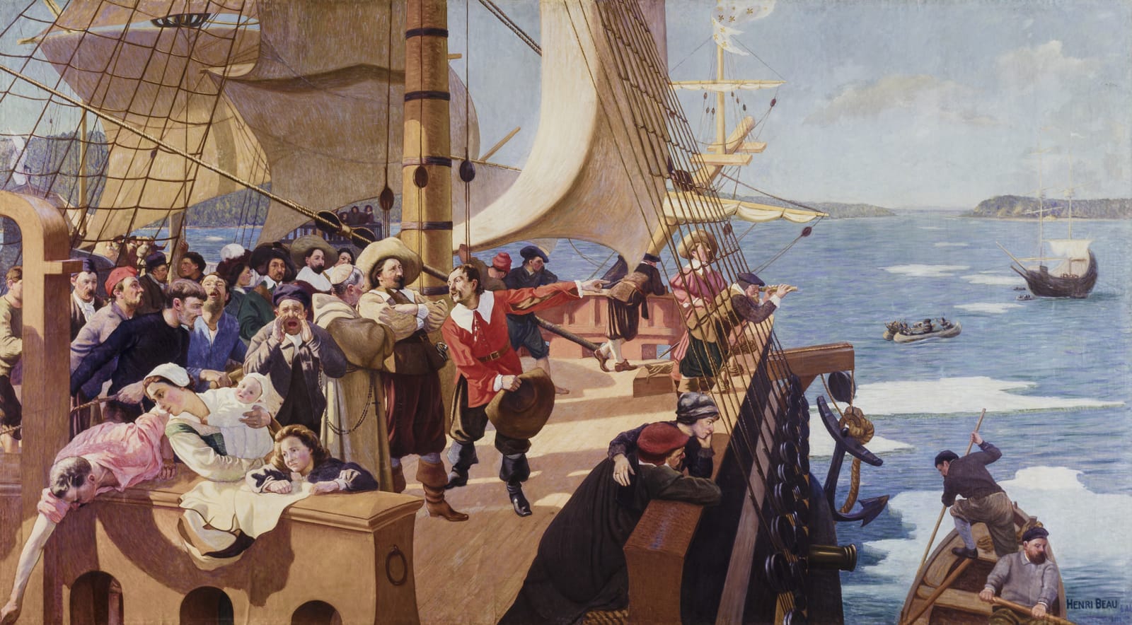 L'Arrivée de Champlain à Québec Beau, Henri Collections MNBAQ