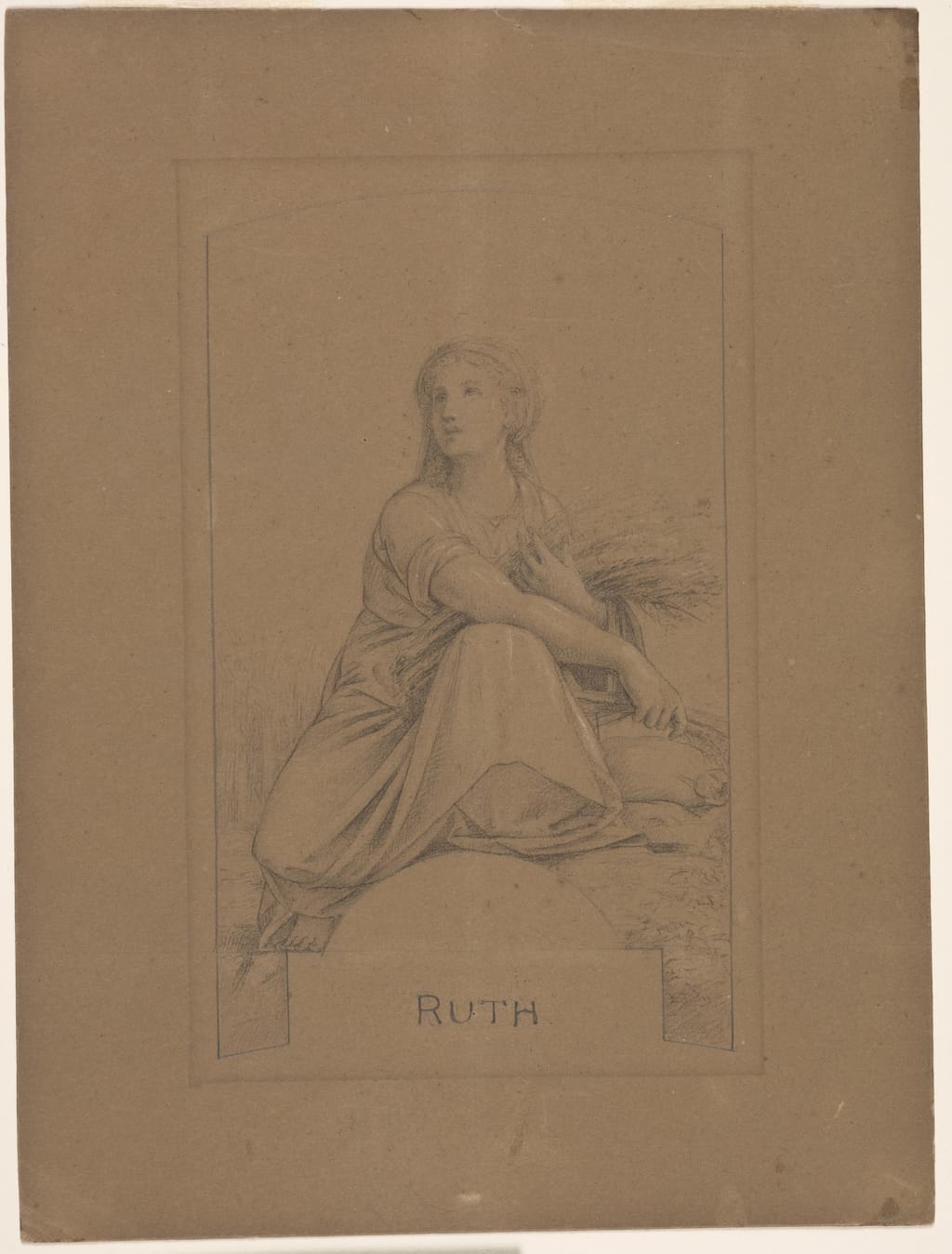 Ruth. Étude pour la décoration de la voûte de la nef de la chapelle Notre-Dame-de-Lourdes, Montréal