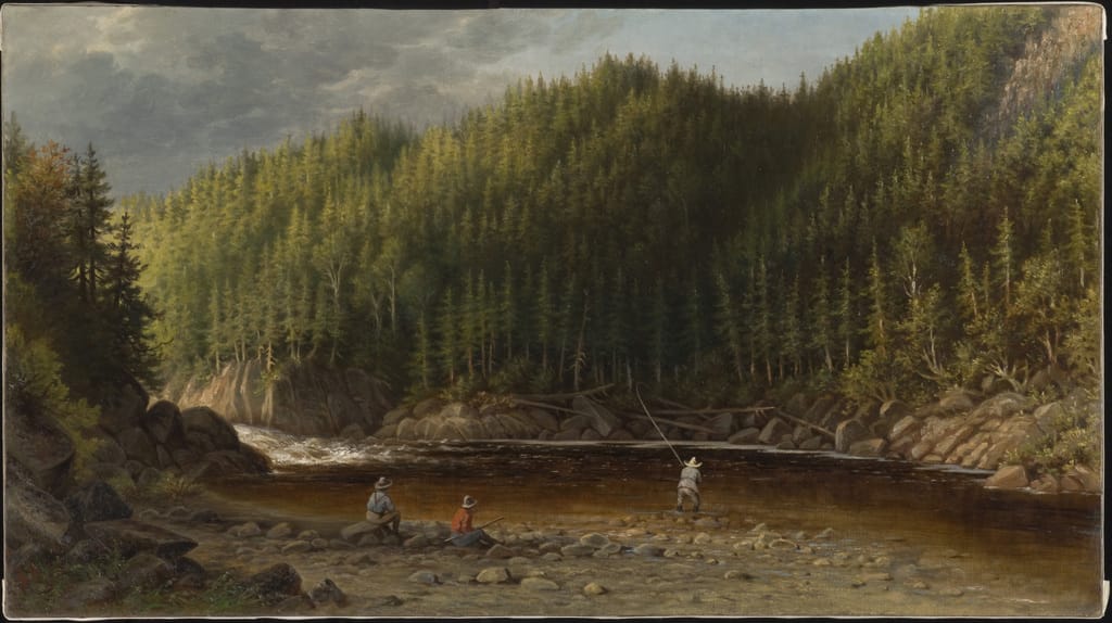 Fosse à saumons sur la rivière Godbout