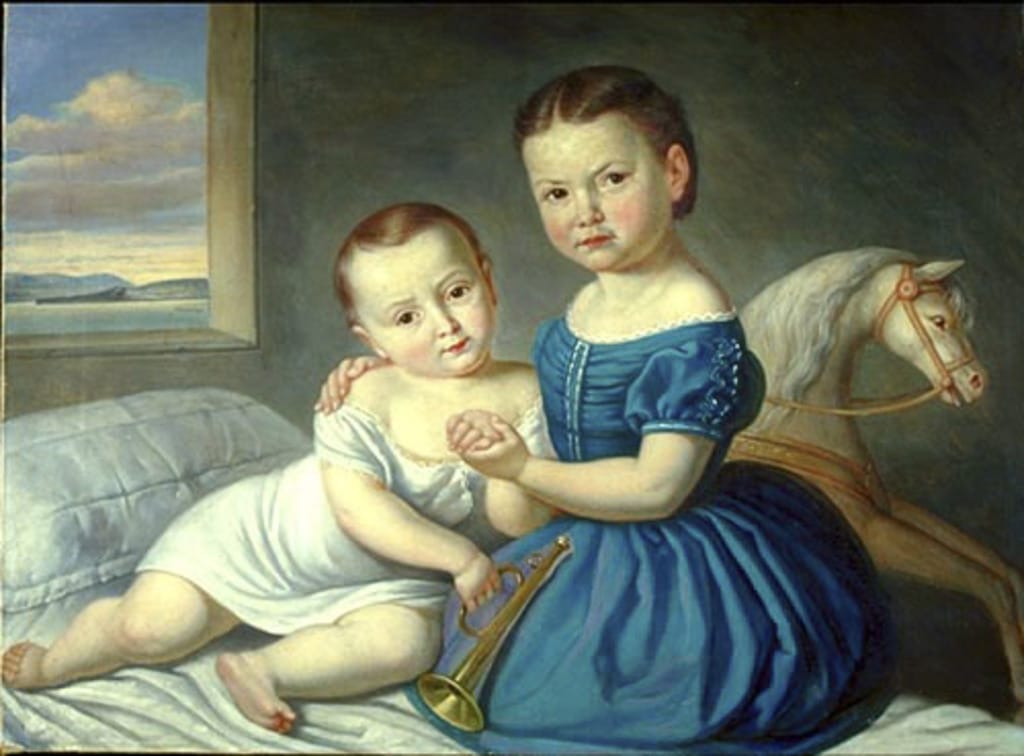 Gustave et Hermine Hamel, enfants de l'artiste