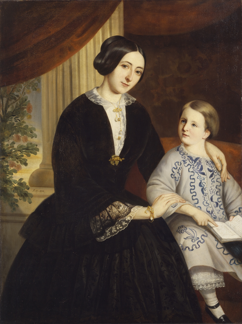 Madame Cyrice Têtu, née Caroline Dionne, et son fils Amable
