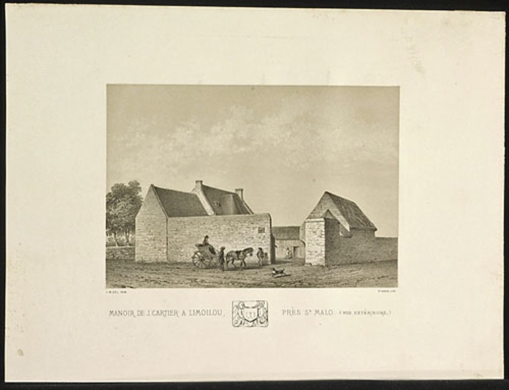 Manoir de Jacques Cartier à Limoilou, près de Saint-Malo (vue extérieure), de l'album Canada. Dessins historiques