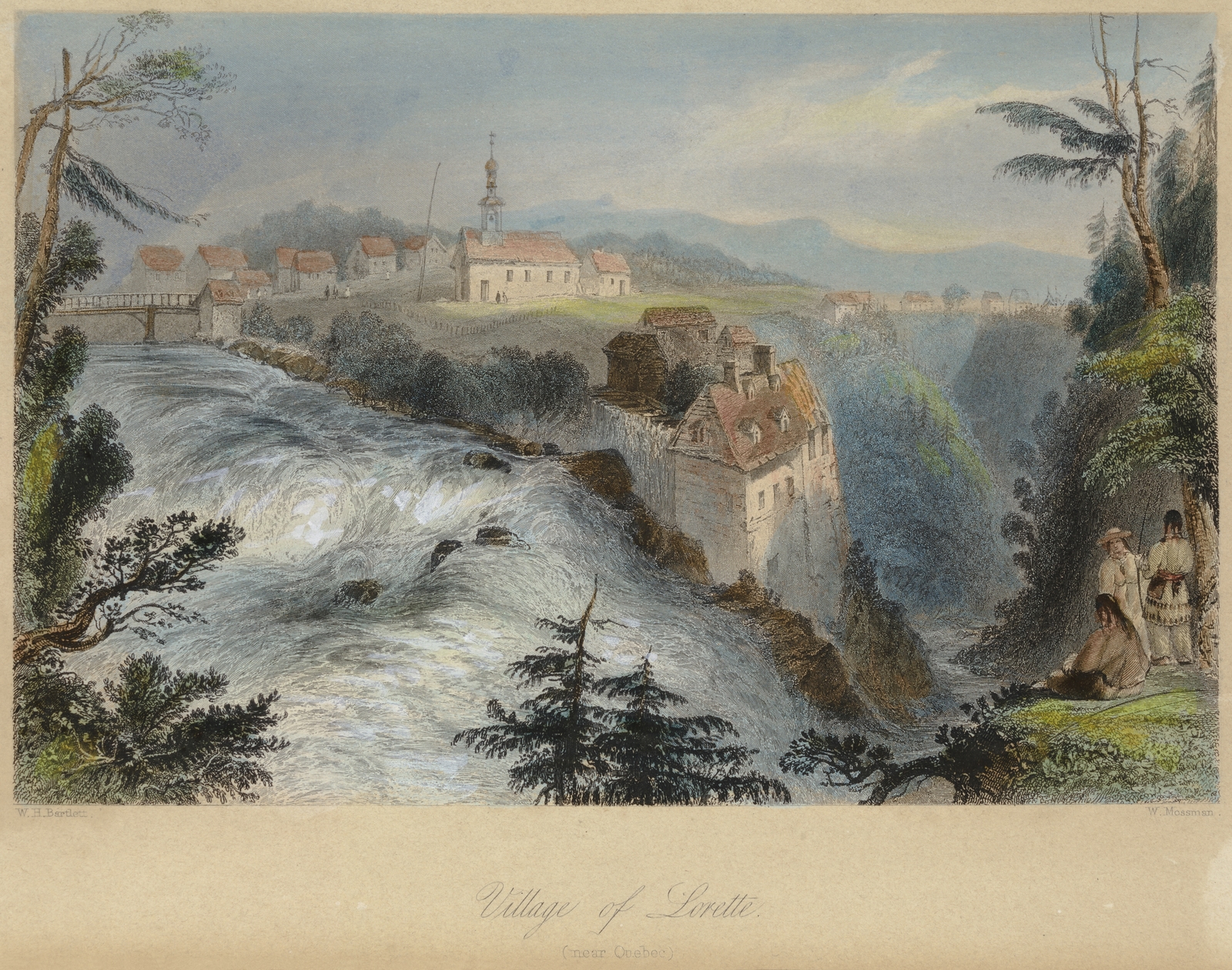 Le Village de Lorette, près de Québec, extrait du Canadian Scenery