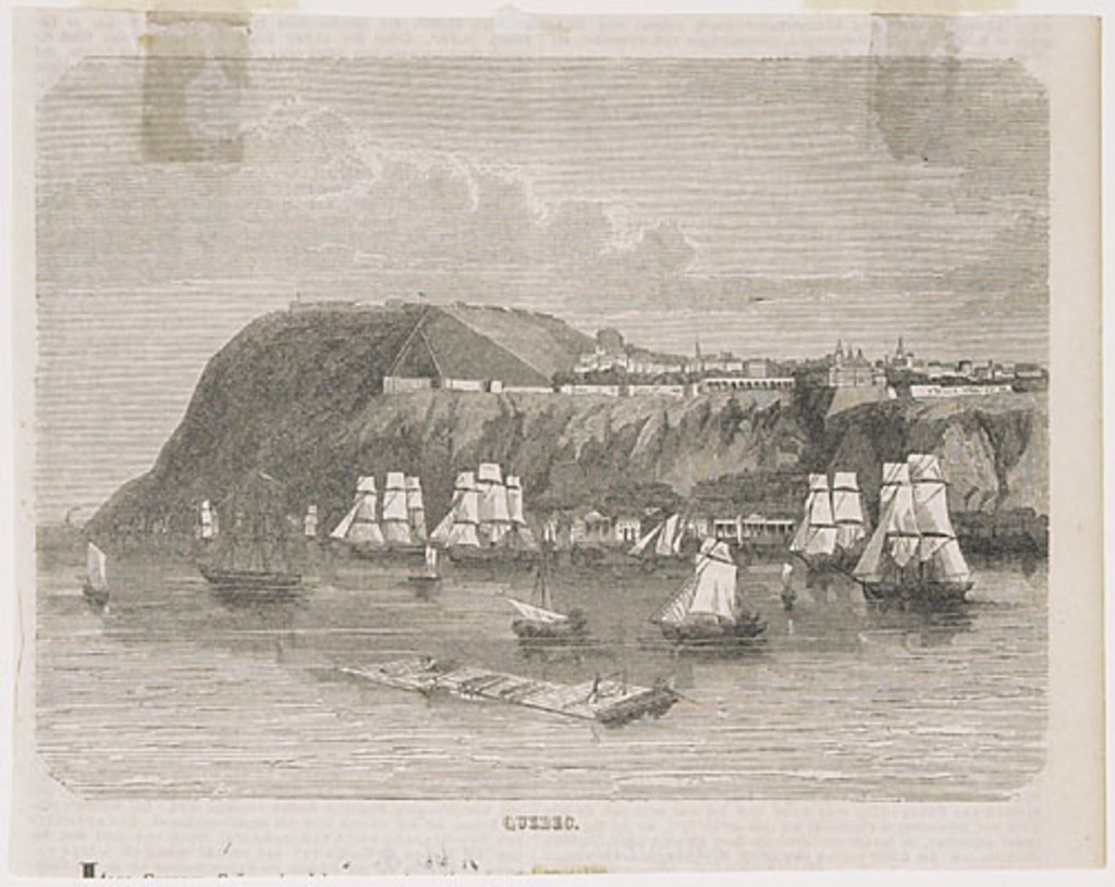 Québec vu du fleuve Saint-Laurent, extrait d'un journal