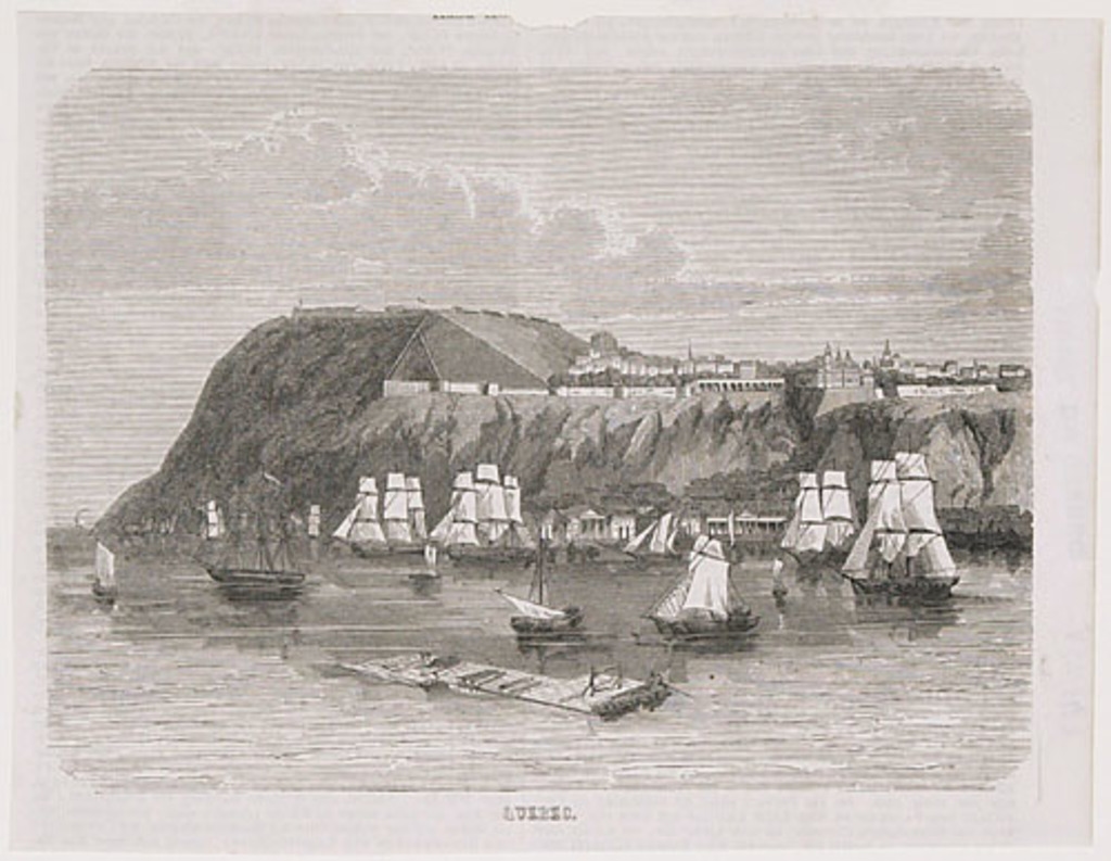 Québec vu du fleuve Saint-Laurent, extrait d'un journal