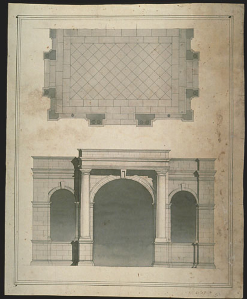 Dessin pour un mémorial (Arc de triomphe)