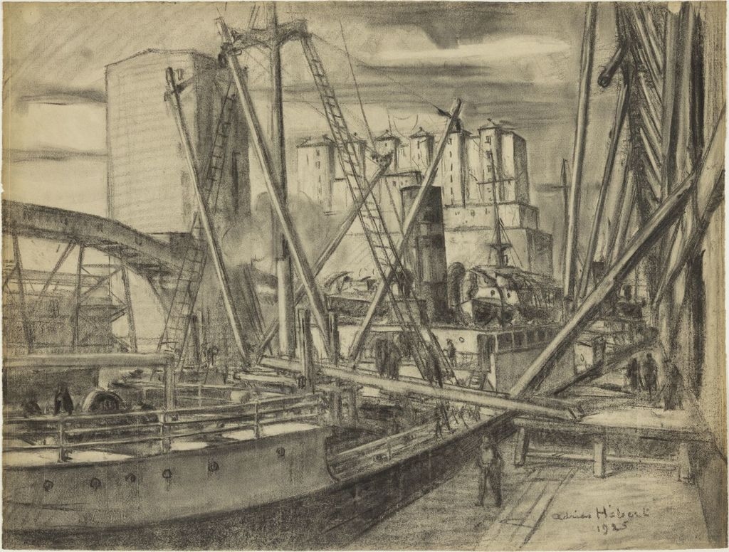Vue du port de Montréal et de l'élévateur nº 2