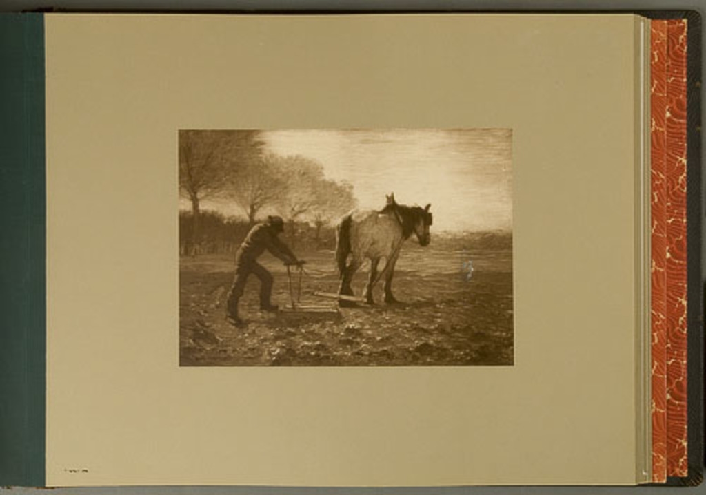 Boy Harrowing, de l'album de reproductions de peintures d'Horatio Walker