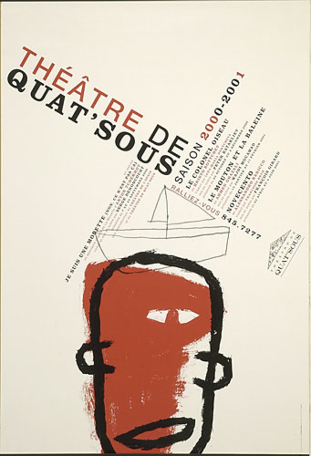 Affiche « Théâtre de Quat’Sous. Saison 2000-2001 »
