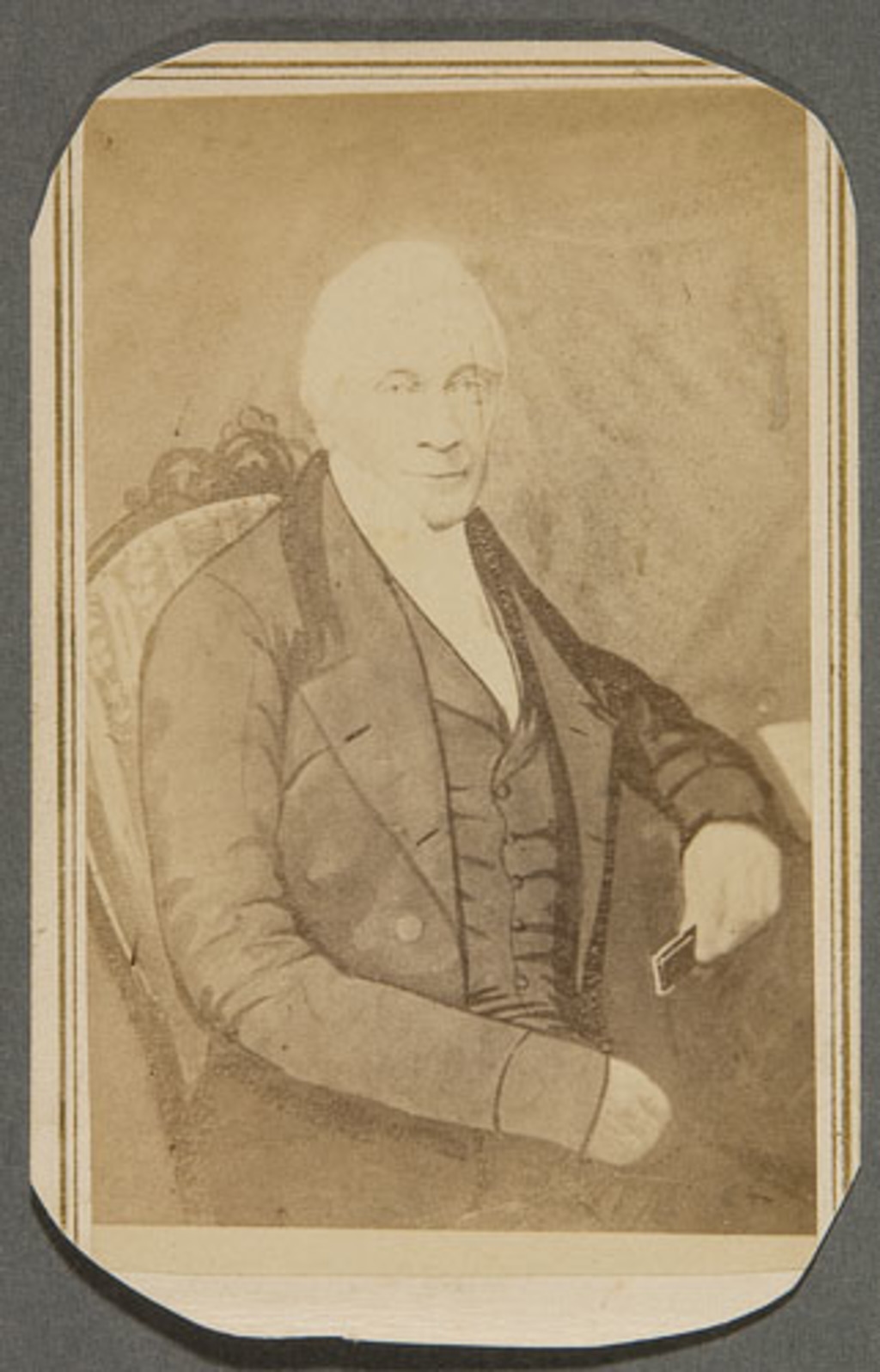 Portrait d'homme. Photographie d'un tableau