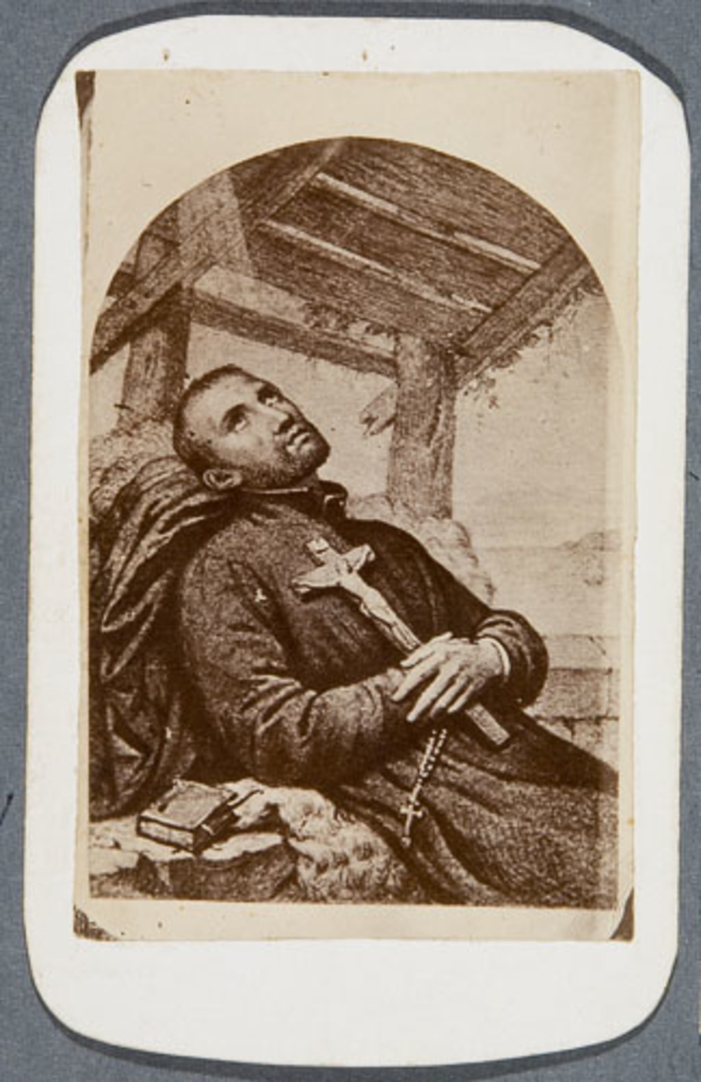 La Mort de saint François Xavier. Photographie d'une gravure