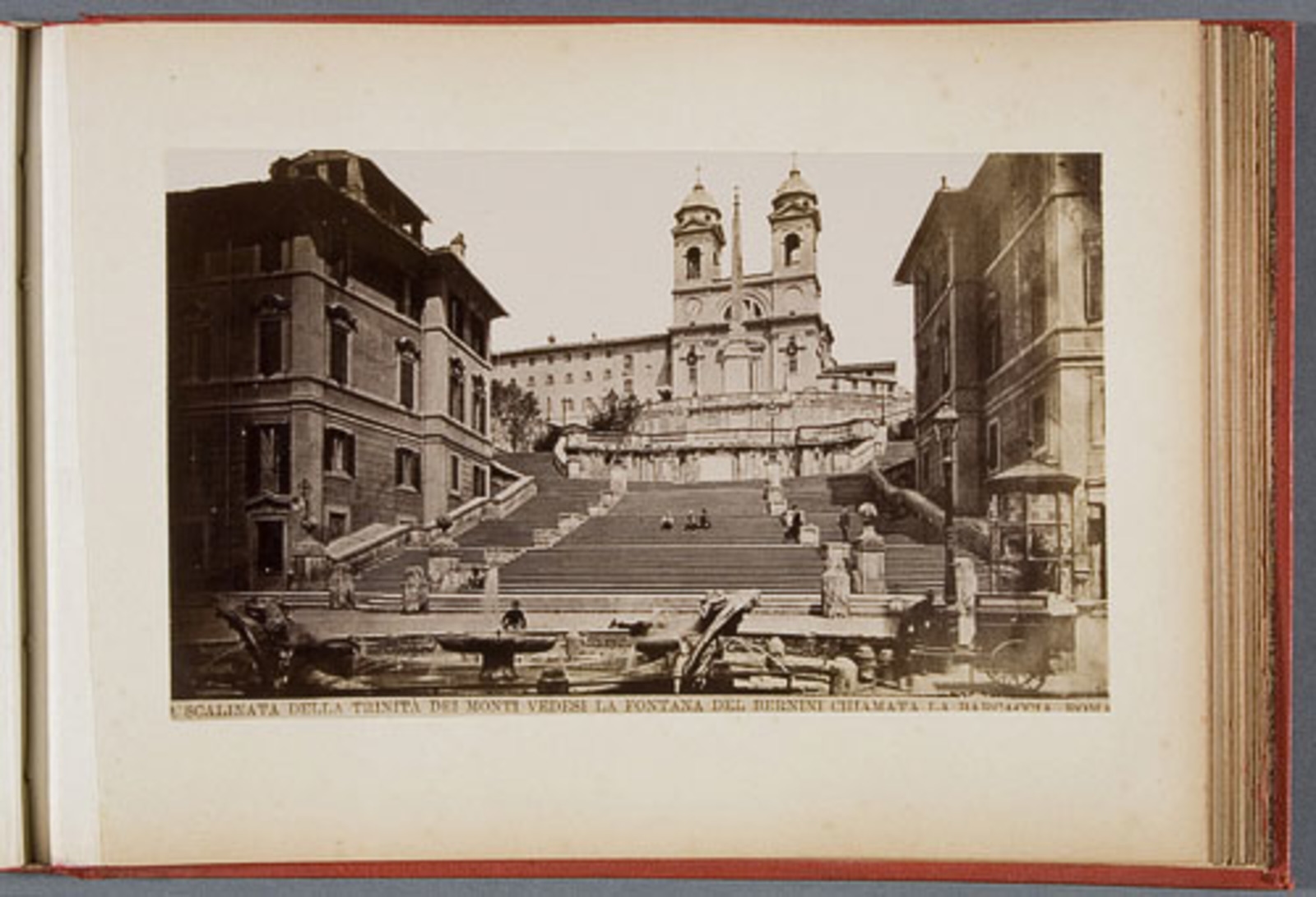 La Place d'Espagne, l'escalier et l'église de la Trinité des Monts