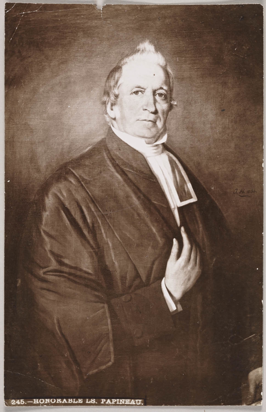 Louis-Joseph Papineau. Photographie d'un tableau de Théophile Hamel