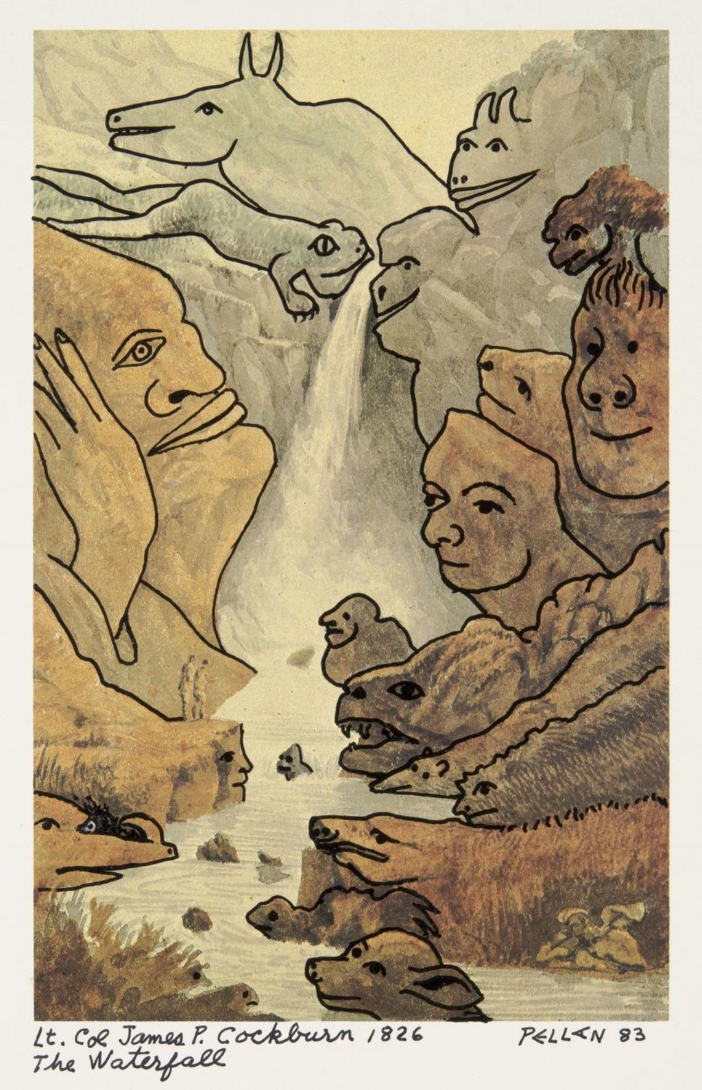 Bestiaire d'après « The Waterfall » de James P. Cockburn