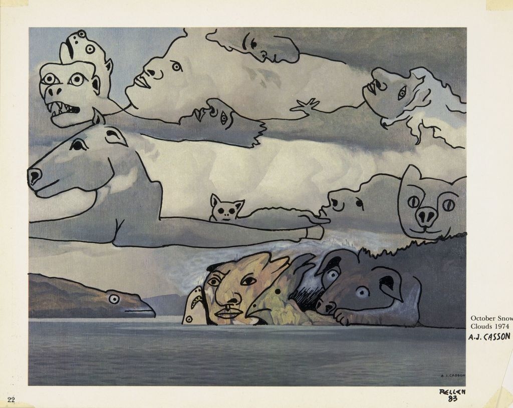 Bestiaire d'après « October Snow Clouds » d'A.J. Casson