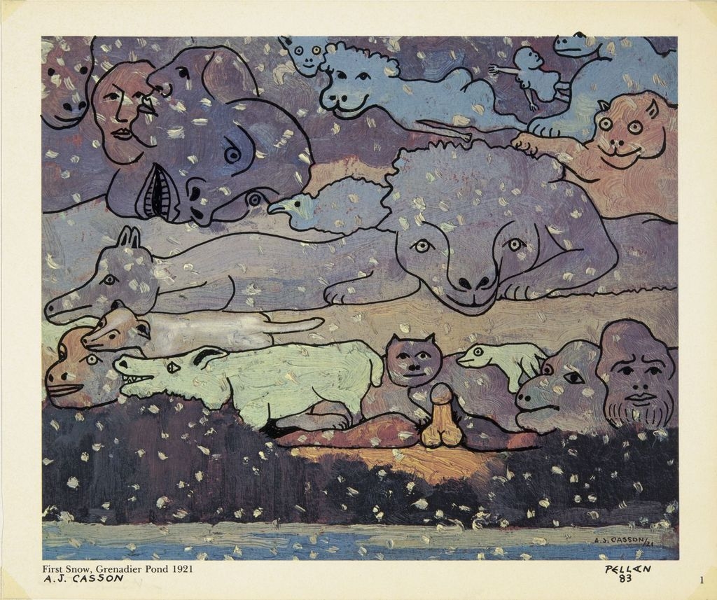 Bestiaire d'après « First Snow, Grenadier Pond » d'A.J. Casson