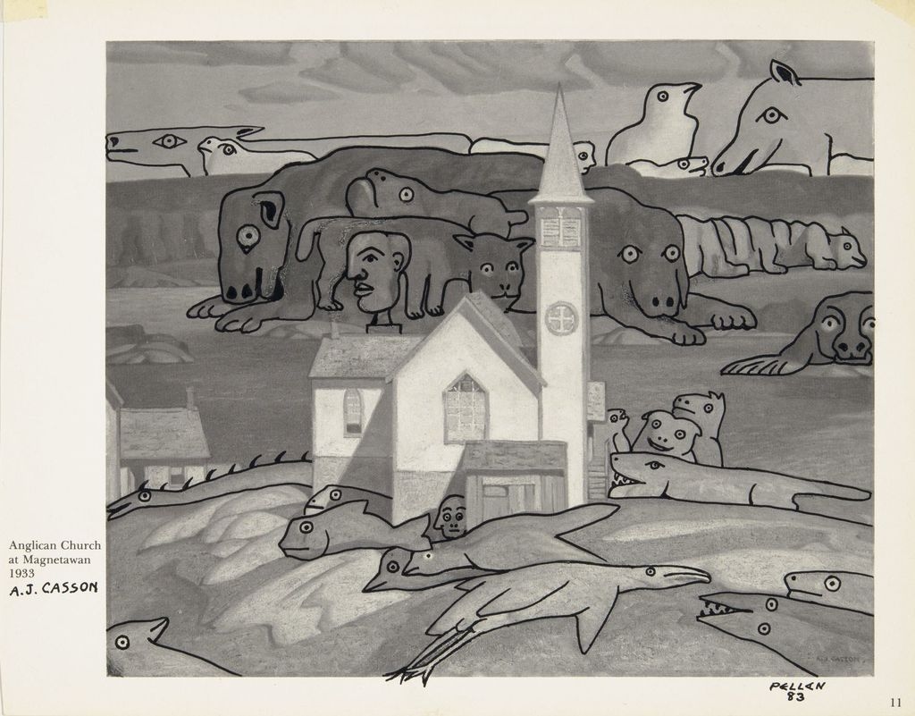 Bestiaire d'après « Anglican Church at Magnetawan » d'A.J. Casson