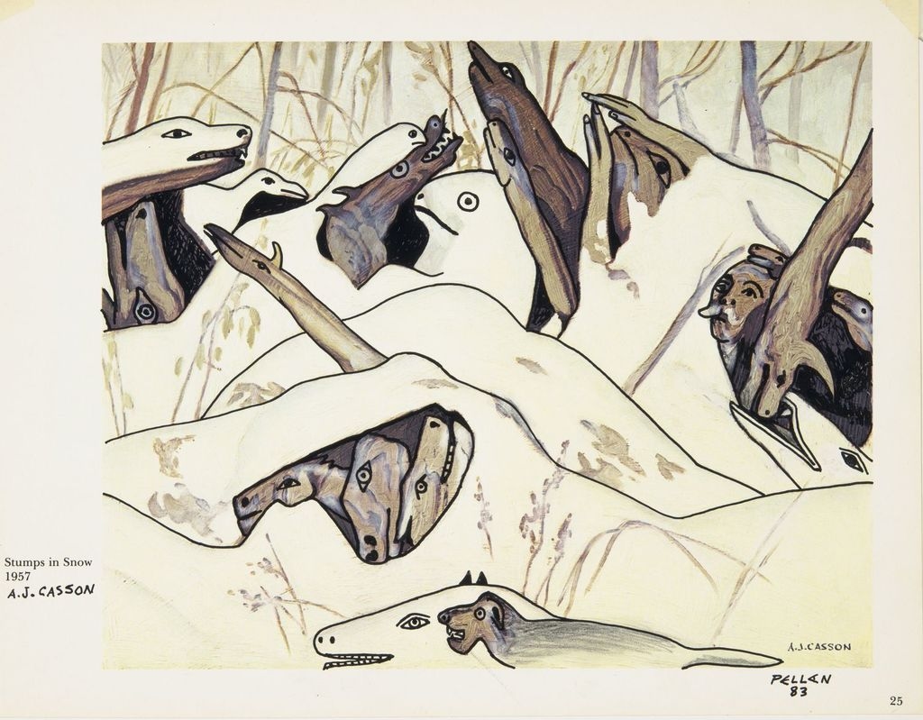 Bestiaire d'après « Stumps in Snow » d'A.J. Casson